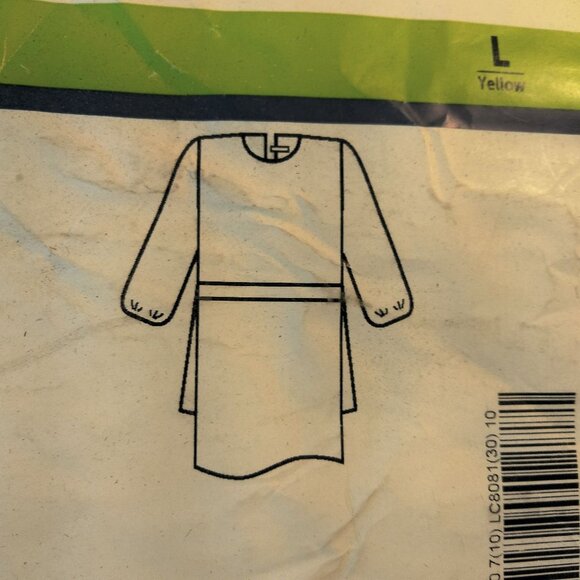 Isolation Gown 10 Pack Halyard Yellow Disposable Single Use Tri Layer AAMI2 - Picture 2 of 7